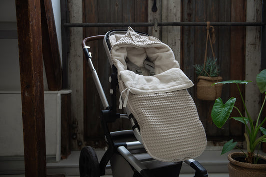 Buggy voetenzak wafel/ teddy oslo - sand/ pebble