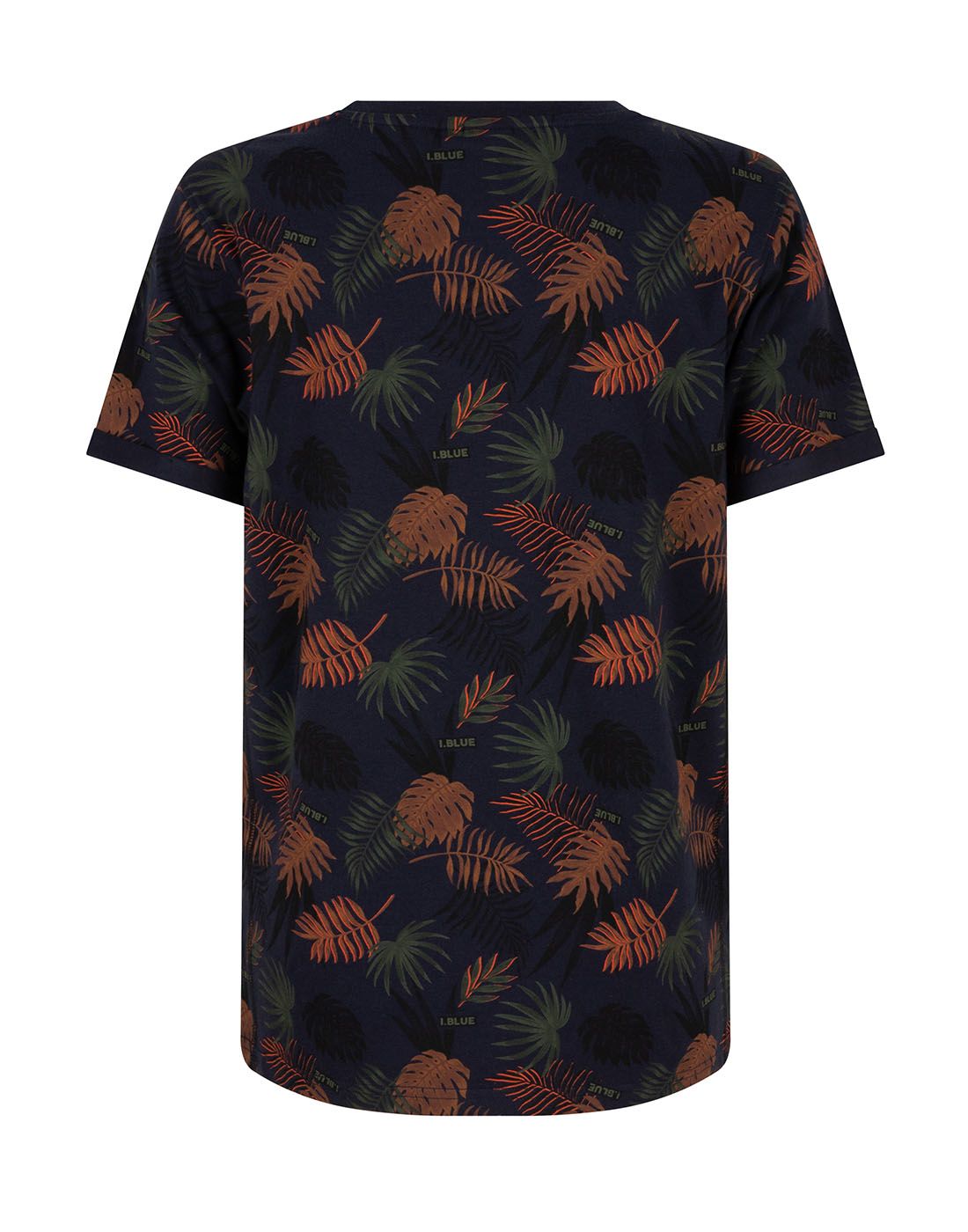 T-shirt met leaves print