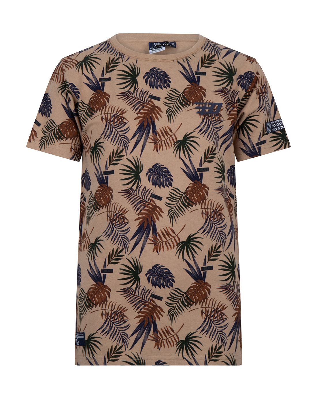 T-shirt met leaves print